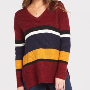 Stitches and Stripes Oversized Striped Sweater